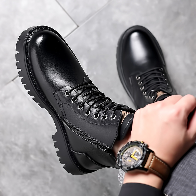 Men Classic Genuine Leather Bo - Leather Work Boots บทวิจารณ์และราคา