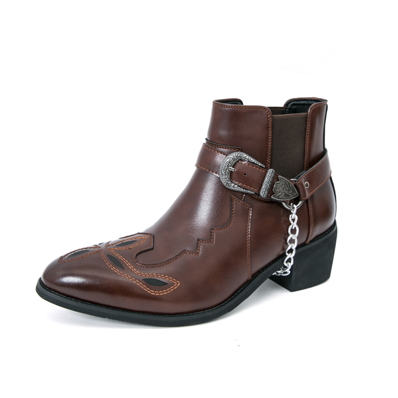 Men's Pointed Toe Ankle Boots  - Leather Work Boots บทวิจารณ์และราคา