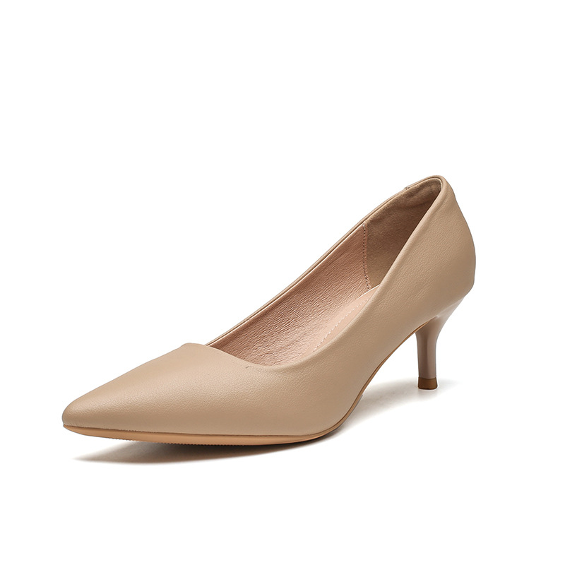 High-heeled women's slim heel  - Leatherwork In French บทวิจารณ์และราคา