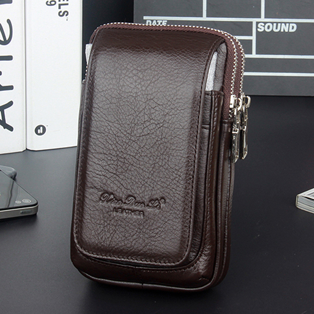 Men Genuine Leather Waist Fann - Leatherwork Wallet บทวิจารณ์และราคา