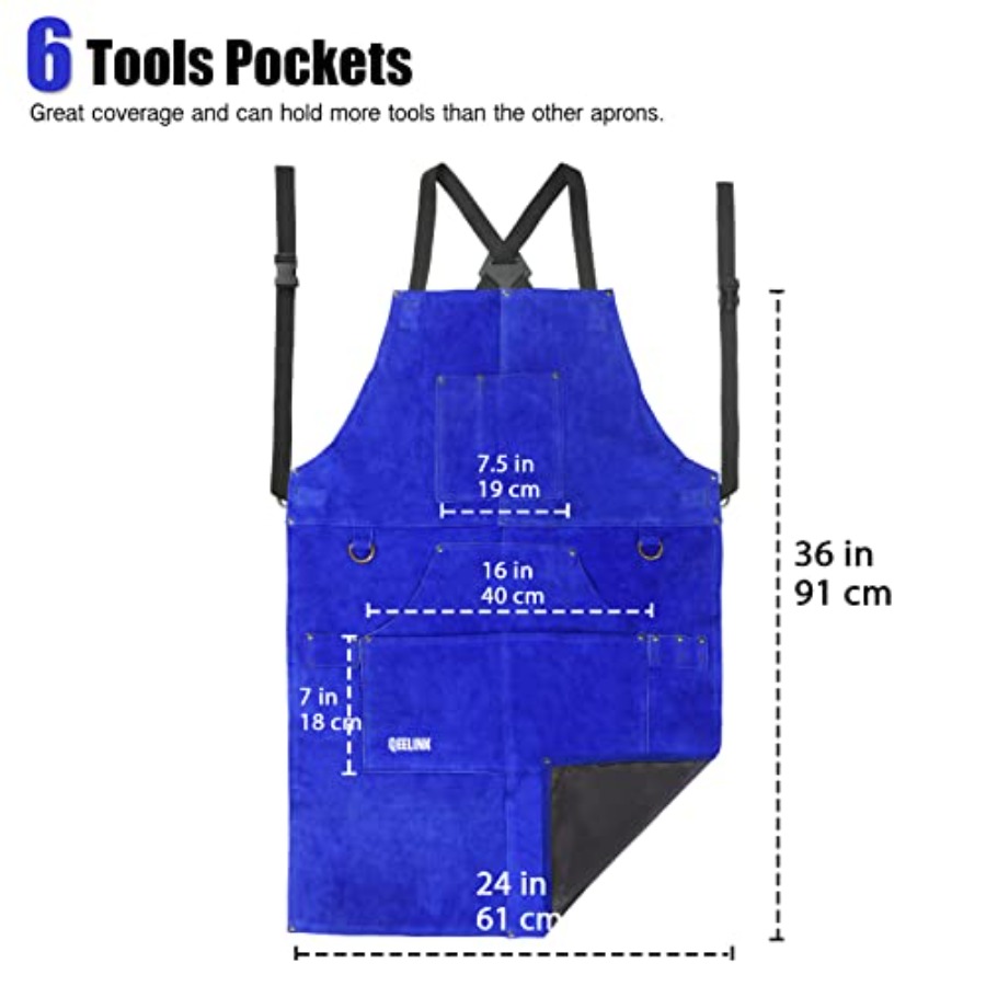 Leather Welding Work Apron wit - Leatherwork Apron บทวิจารณ์และราคา