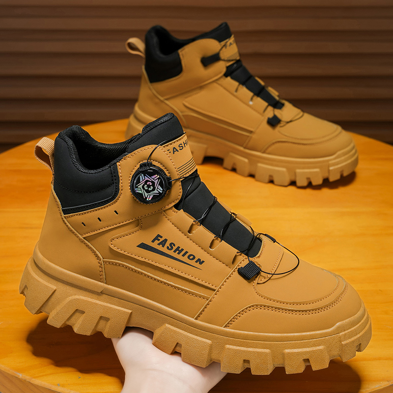 2025 Mens Boots Casual Shoes W - Leather Work Boots บทวิจารณ์และราคา