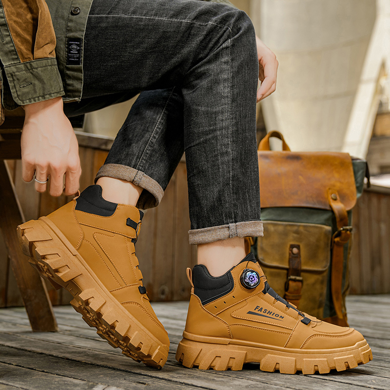 2025 Mens Boots Casual Shoes W - Leather Work Boots บทวิจารณ์และราคา