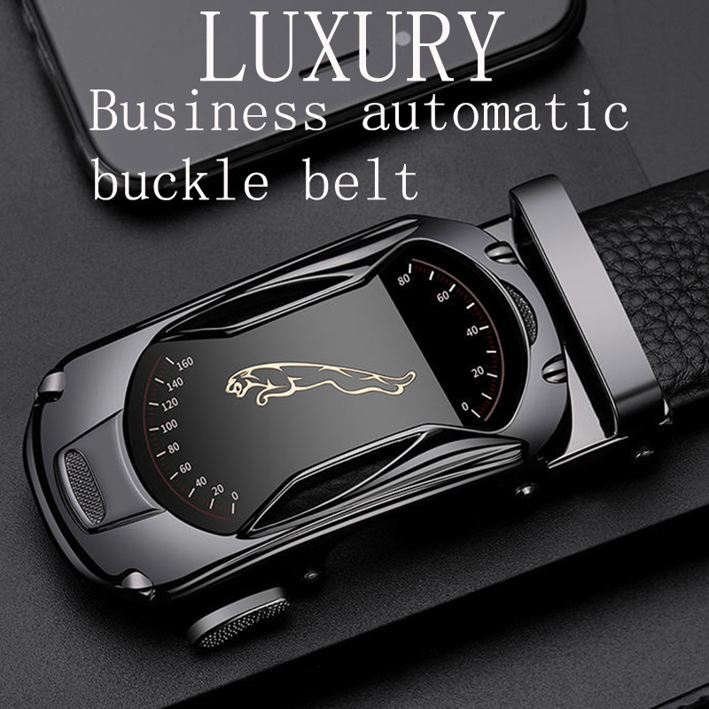 Belt Men Automatic Buckle Belt - Leather Work Jeans บทวิจารณ์และราคา