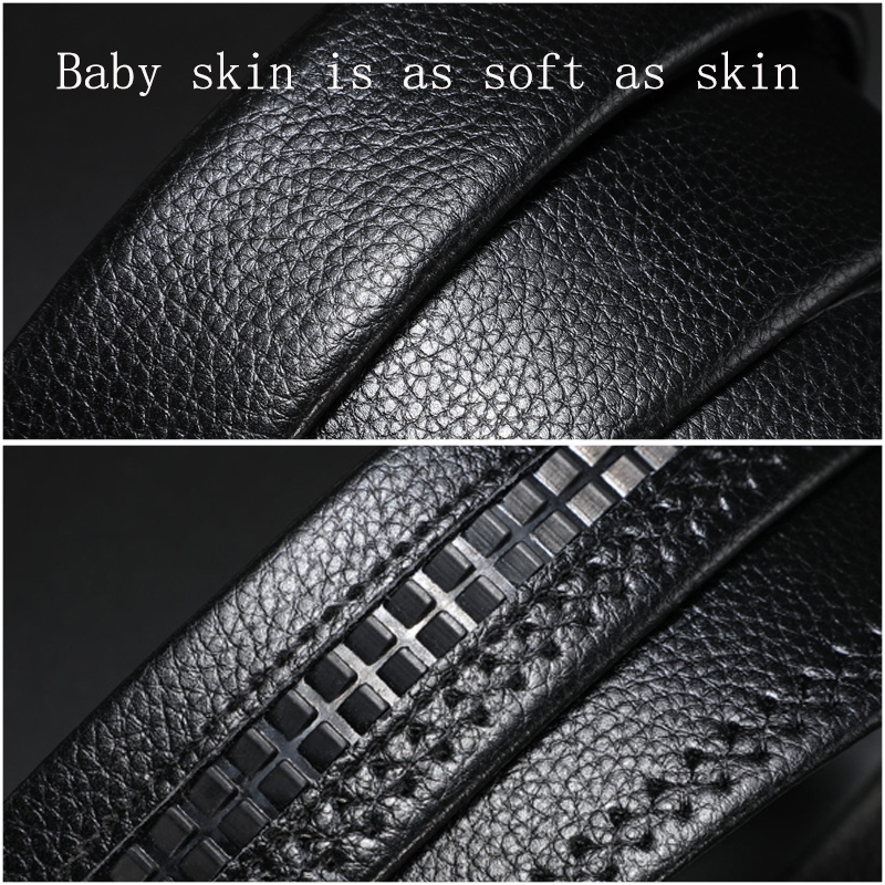 Belt Men Automatic Buckle Belt - Leather Work Jeans บทวิจารณ์และราคา