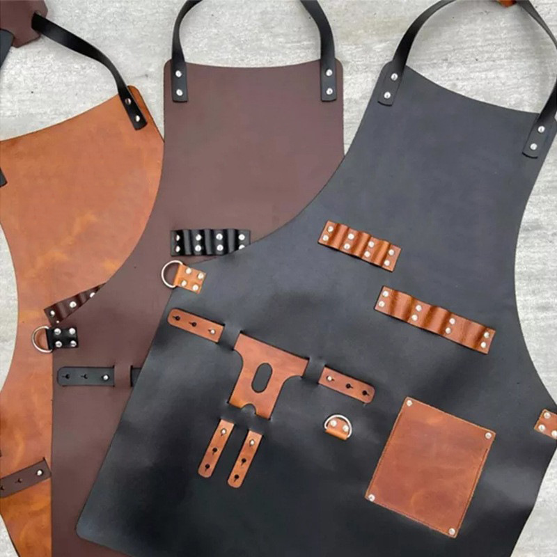 Outdoor PU Leather Apron Outdo - Leatherwork Apron บทวิจารณ์และราคา