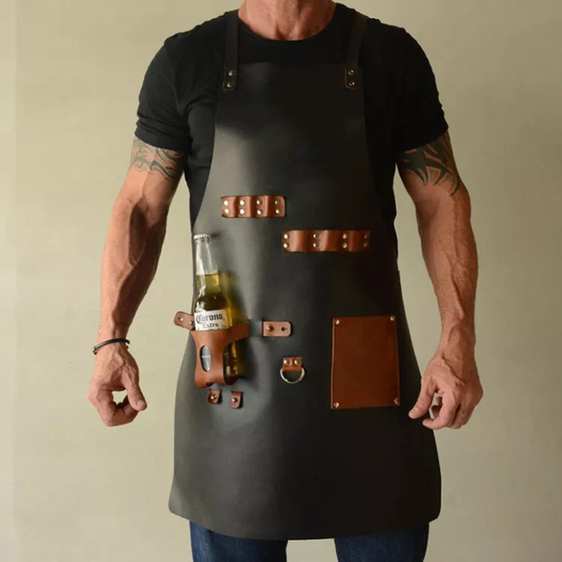 Outdoor PU Leather Apron Outdo - Leatherwork Apron บทวิจารณ์และราคา