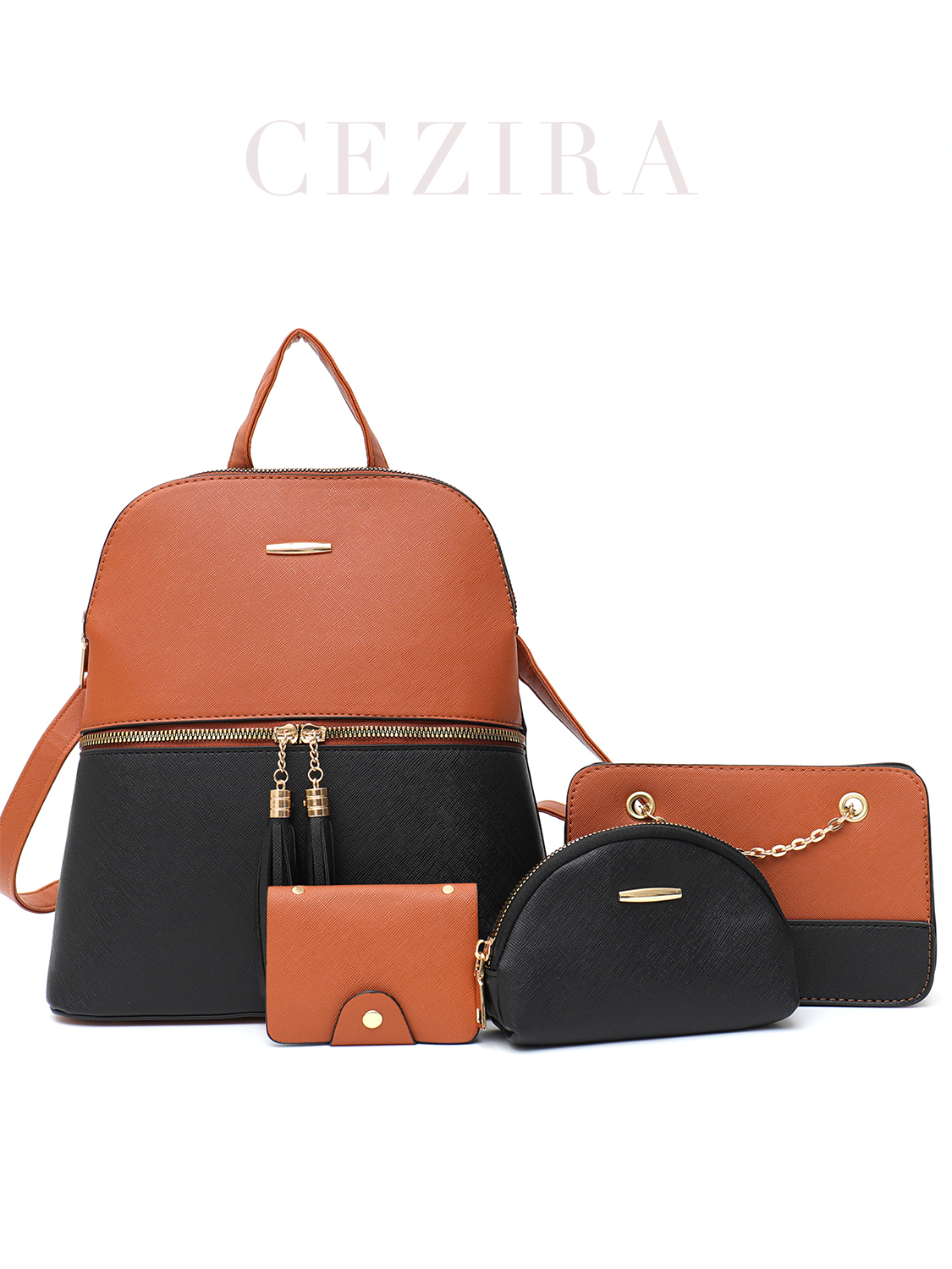 4 PCS Bags Set Women's Fashion - Leatherwork Wallet บทวิจารณ์และราคา