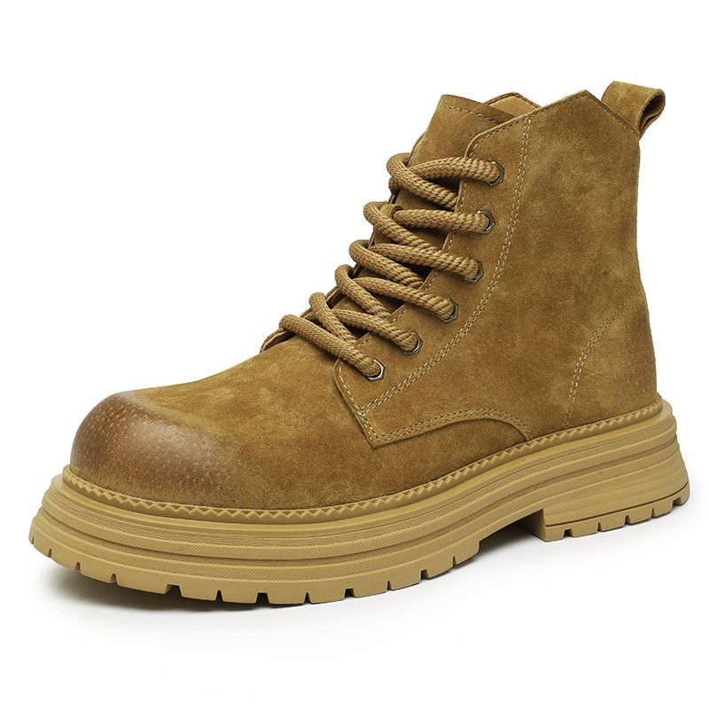 High Quality Men Ankle Boots F - Leather Work Flats บทวิจารณ์และราคา