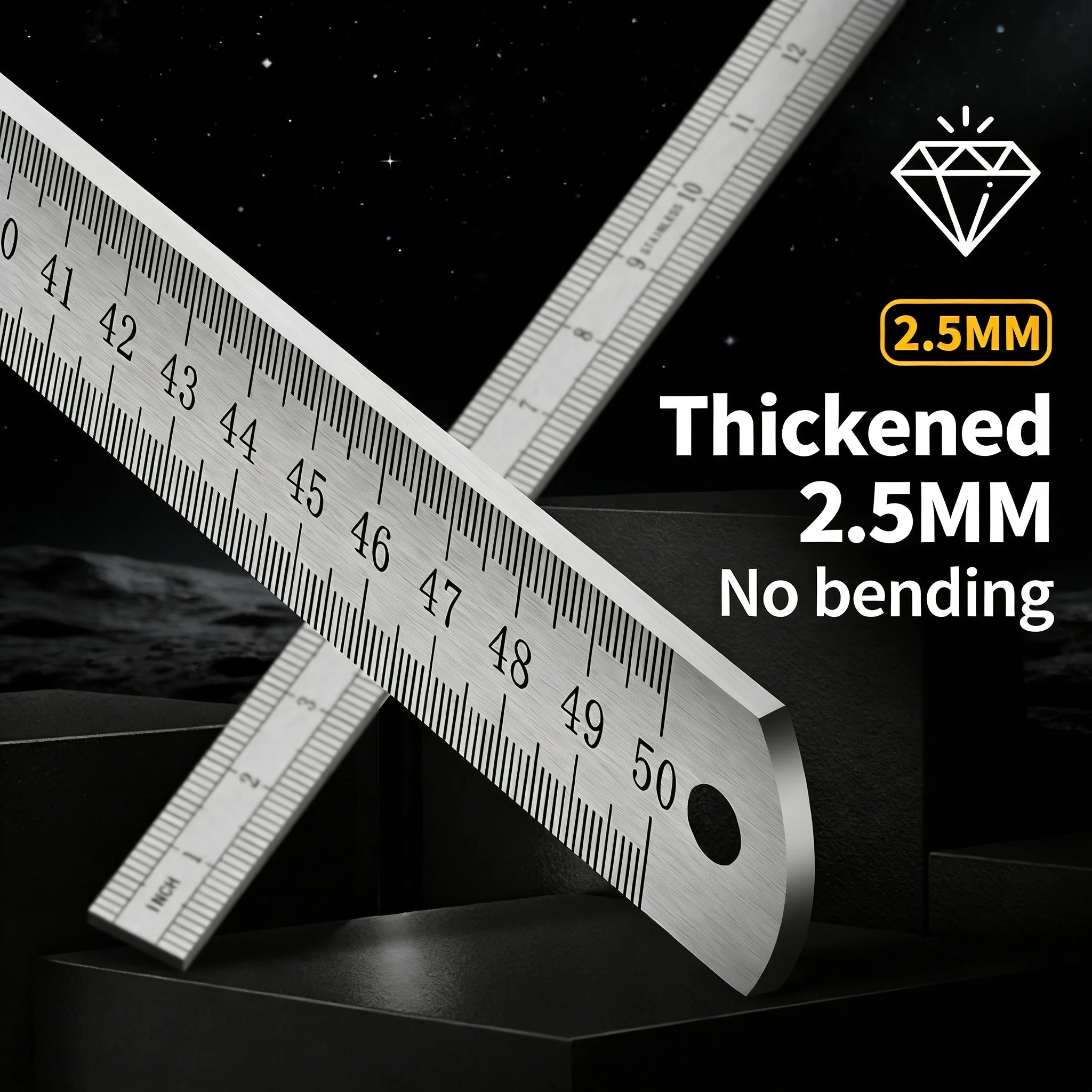 2.5mm Forged Longquan Steel Ru - Leatherwork Ruler บทวิจารณ์และราคา