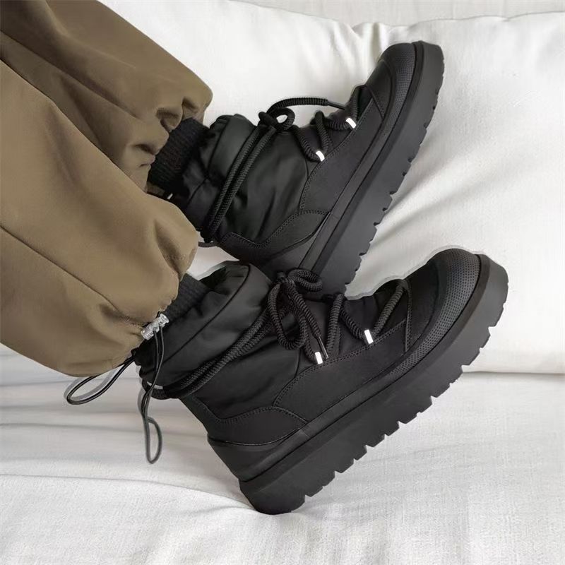 Designer New Men's Snow Boots  - Leather Work Flats บทวิจารณ์และราคา