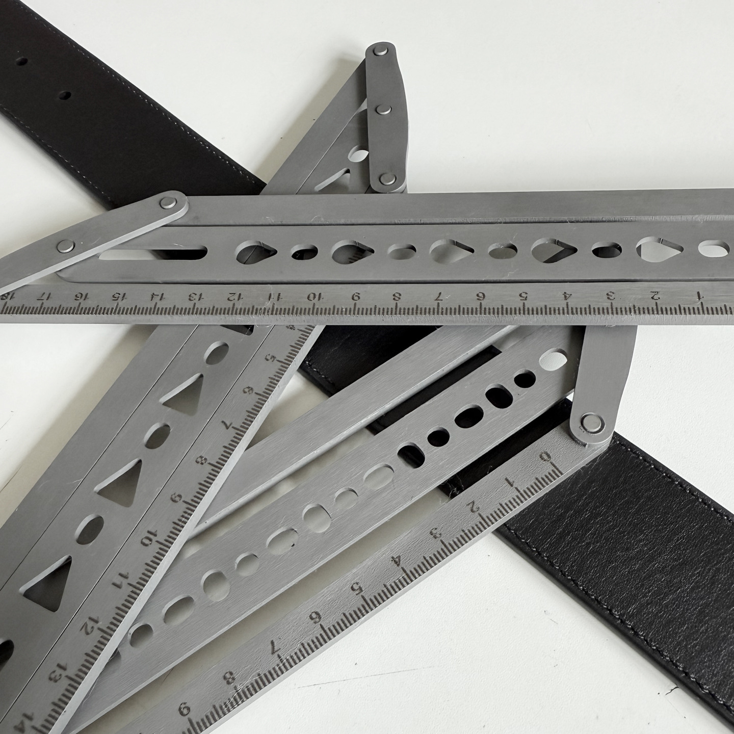 Steel Leather Belt Position Ru - Leatherwork Ruler บทวิจารณ์และราคา