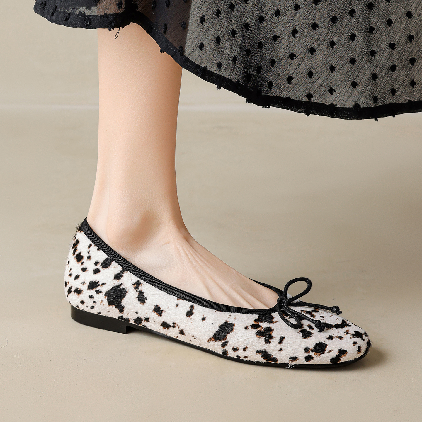  Genuine Leather Horsehair Le - Leather Work Flats บทวิจารณ์และราคา