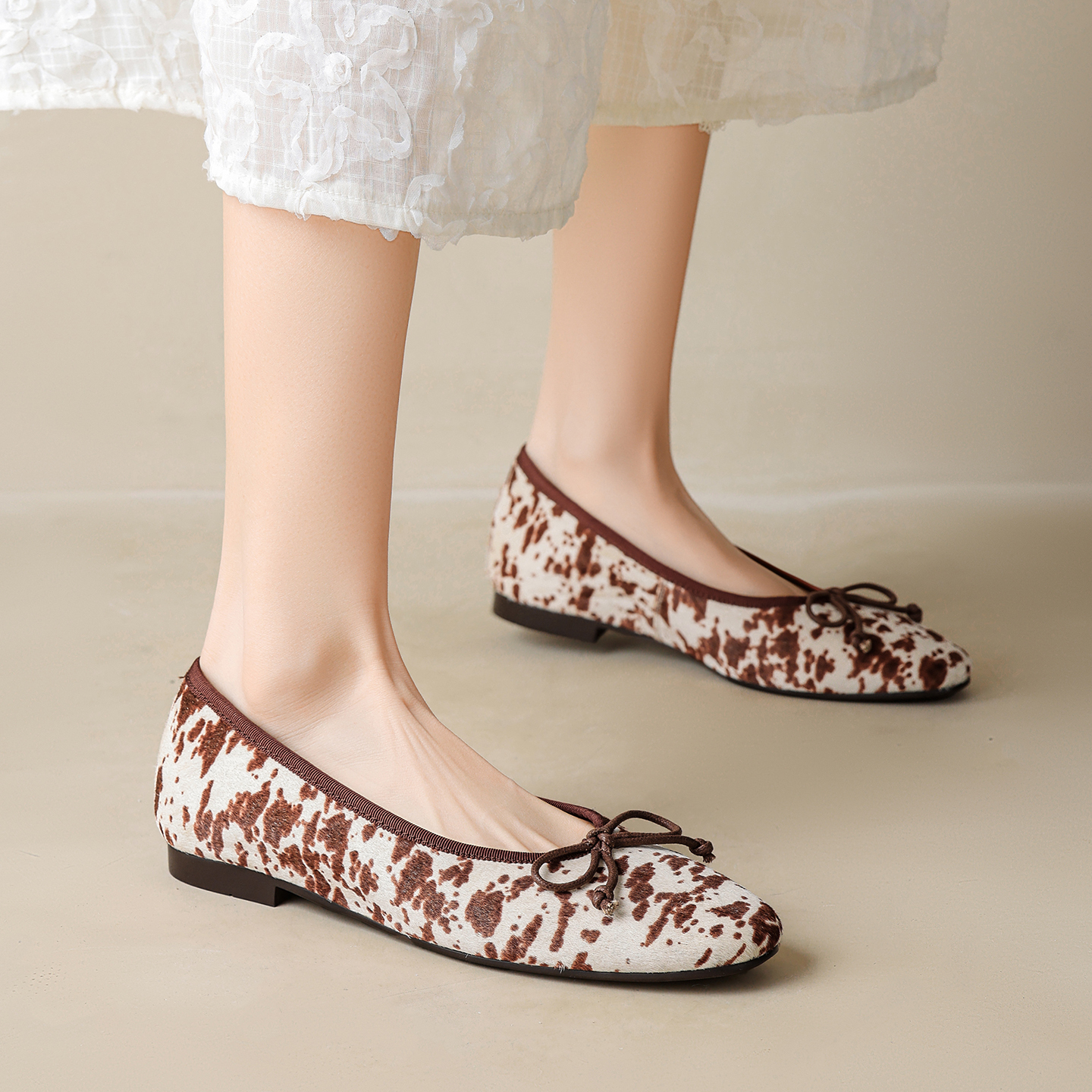  Genuine Leather Horsehair Le - Leather Work Flats บทวิจารณ์และราคา