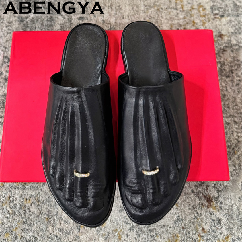 Black Real Leather Wrap Toe lo - Leather Work Flats บทวิจารณ์และราคา