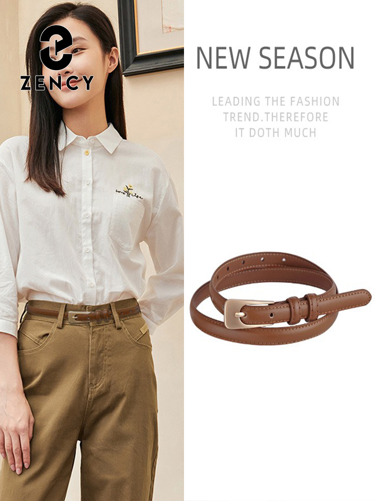 Women's Two Layer Leather Belt - Leather Work Jeans บทวิจารณ์และราคา