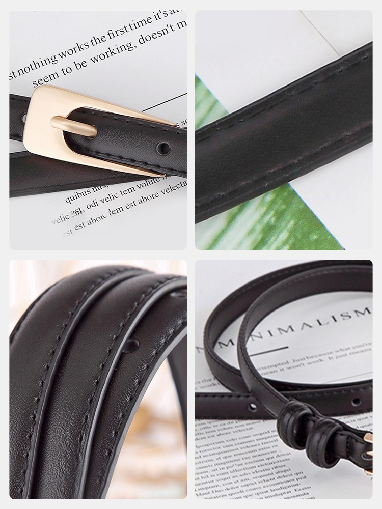 Women's Two Layer Leather Belt - Leather Work Jeans บทวิจารณ์และราคา