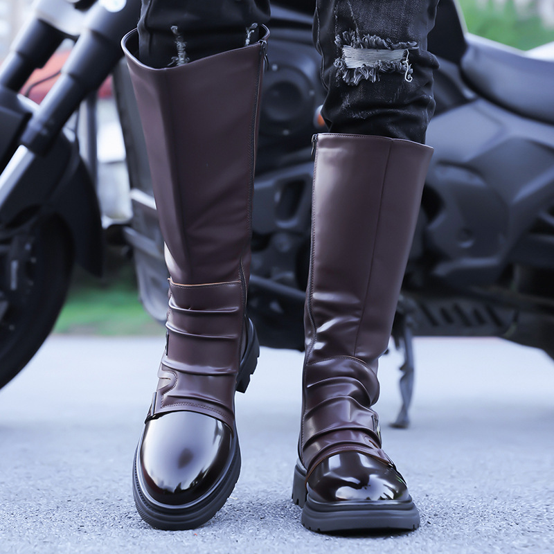 2026 New Men‘s Motorcycle Boot - Leather Work Flats บทวิจารณ์และราคา