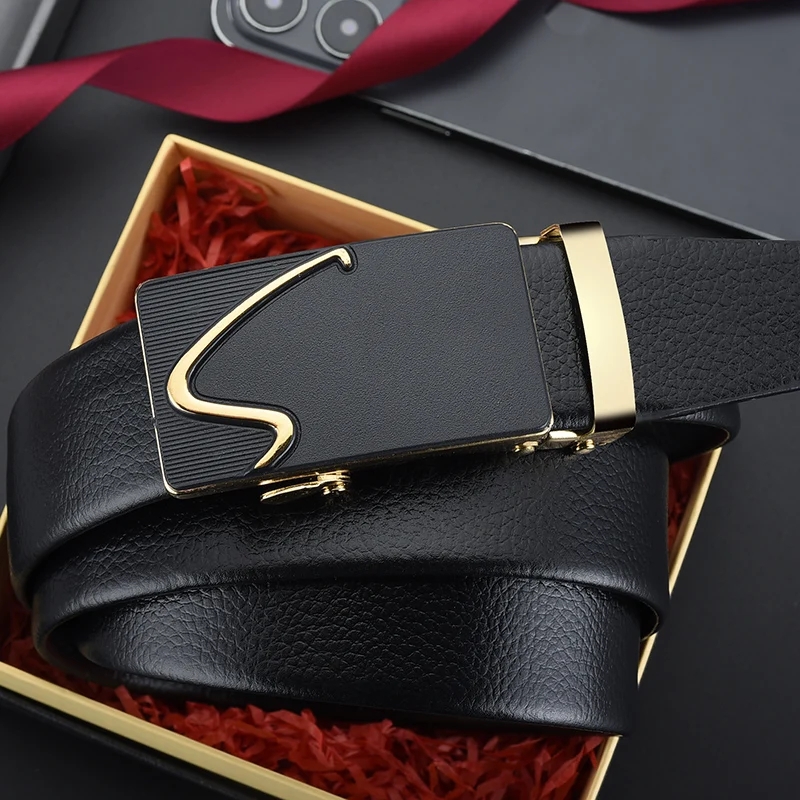 Fashion Business Men's Belt Ge - Leather Work Jeans บทวิจารณ์และราคา