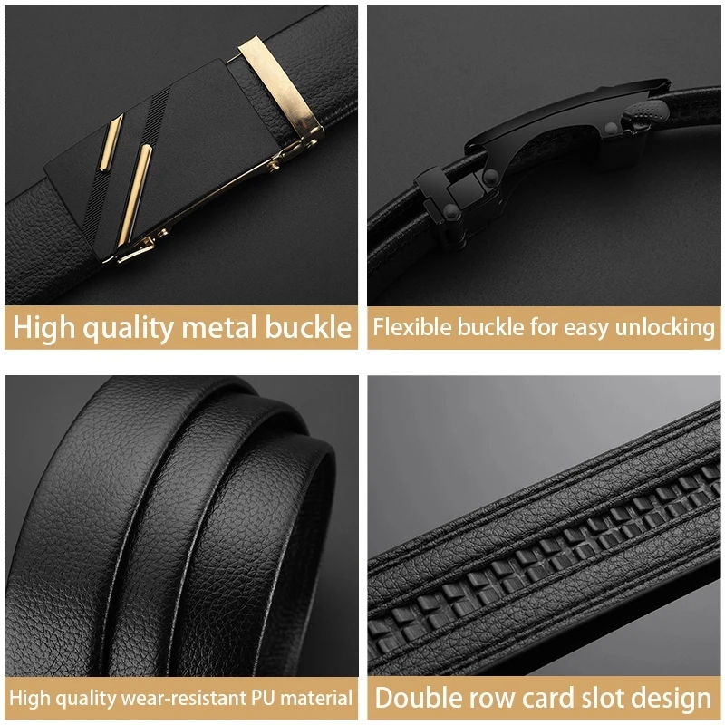 Fashion Business Men's Belt Ge - Leather Work Jeans บทวิจารณ์และราคา