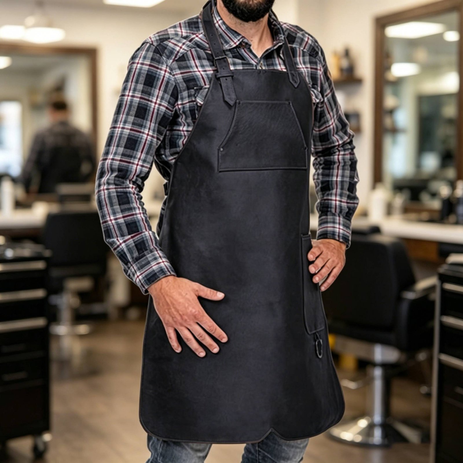 Waterproof Hair Stylist Apron  - Leatherwork Apron บทวิจารณ์และราคา
