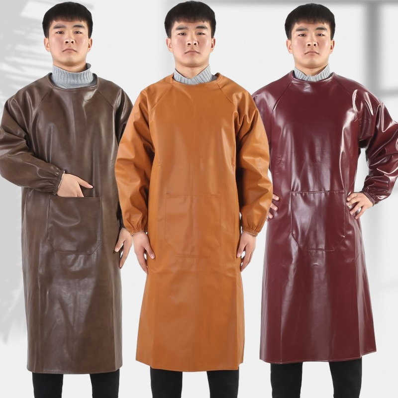 Thickened Wear-Resistant Leath - Leatherwork Apron บทวิจารณ์และราคา