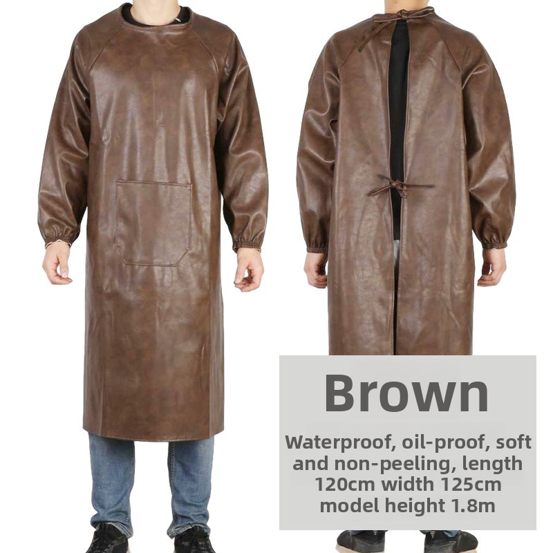 Thickened Wear-Resistant Leath - Leatherwork Apron บทวิจารณ์และราคา