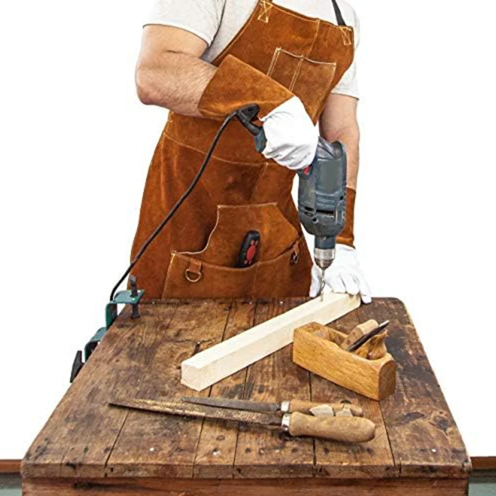 Cowhide Leather Industrial Use - Leatherwork Apron บทวิจารณ์และราคา