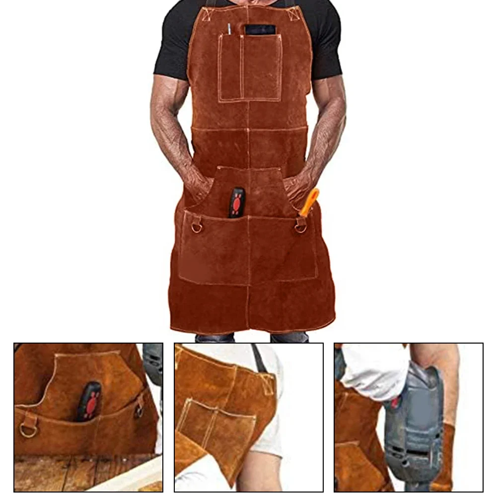 Cowhide Leather Industrial Use - Leatherwork Apron บทวิจารณ์และราคา
