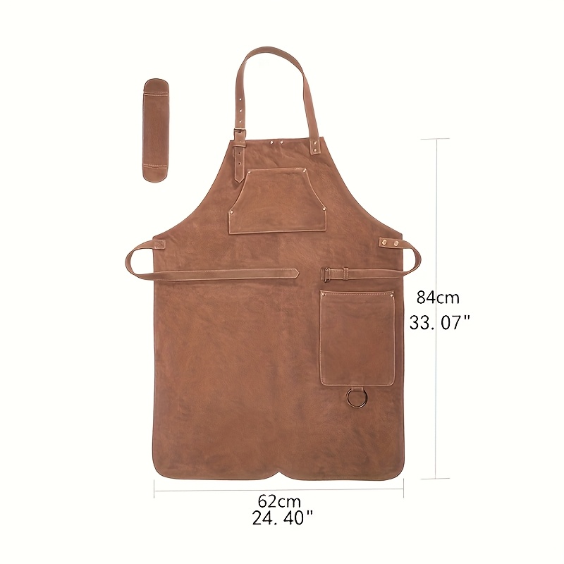 Stylish British-Inspired PU Le - Leatherwork Apron บทวิจารณ์และราคา