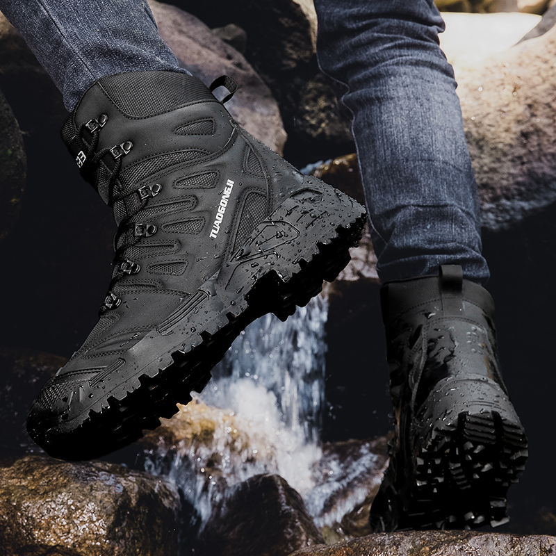 Men's Large Size Outdoor Tacti - Leather Work Boots บทวิจารณ์และราคา