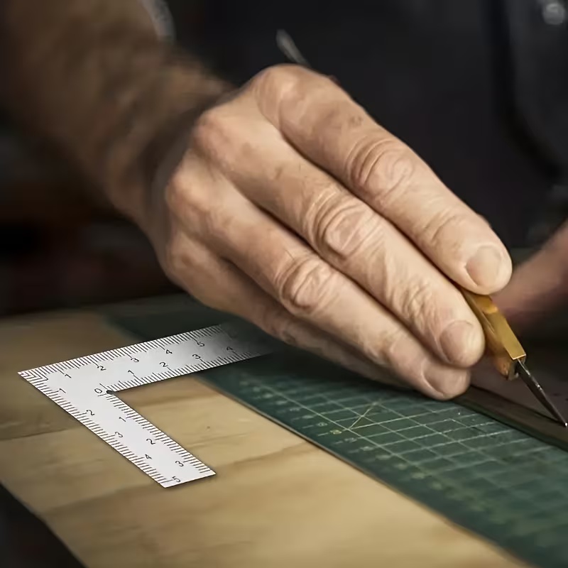 Mini L-Shaped Stainless Steel  - Leatherwork Ruler บทวิจารณ์และราคา