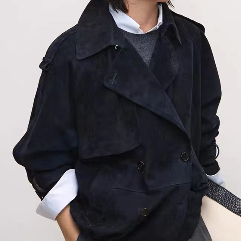 Real Suede Jacket Autumn Women - Leather Work For Kids บทวิจารณ์และราคา