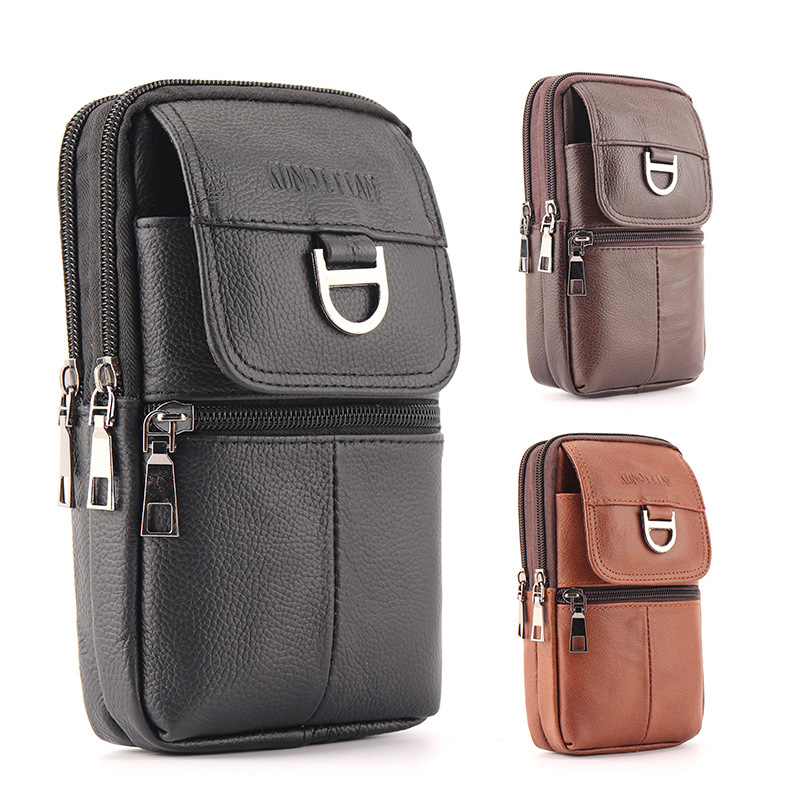 Men's leather waist bag - Larg - Leatherwork Wallet บทวิจารณ์และราคา