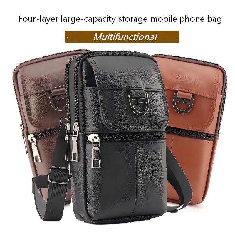 Men's leather waist bag - Larg - Leatherwork Wallet บทวิจารณ์และราคา