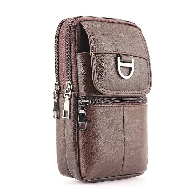 Men's leather waist bag - Larg - Leatherwork Wallet บทวิจารณ์และราคา