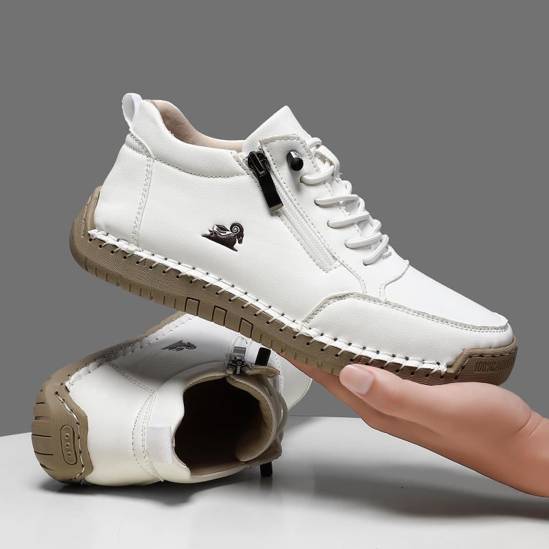 Women's Sneakers Handmade Leat - Leather Work Flats บทวิจารณ์และราคา