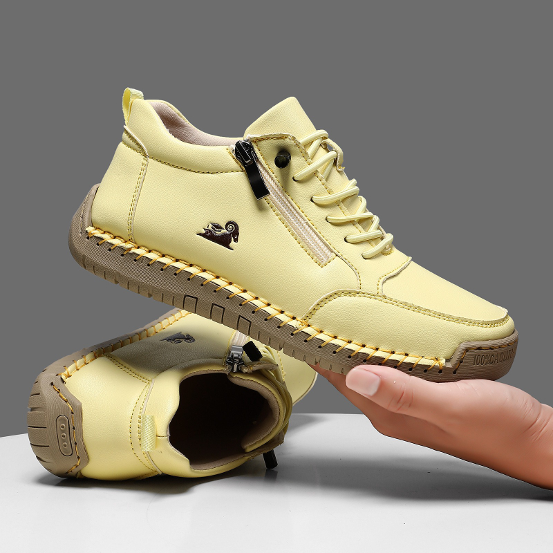 Women's Sneakers Handmade Leat - Leather Work Flats บทวิจารณ์และราคา