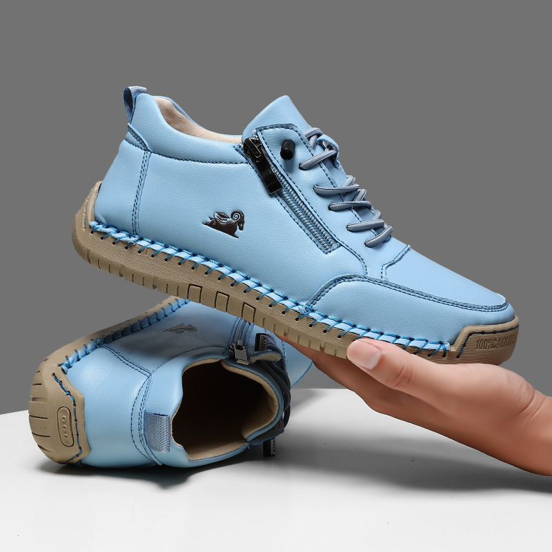 Women's Sneakers Handmade Leat - Leather Work Flats บทวิจารณ์และราคา