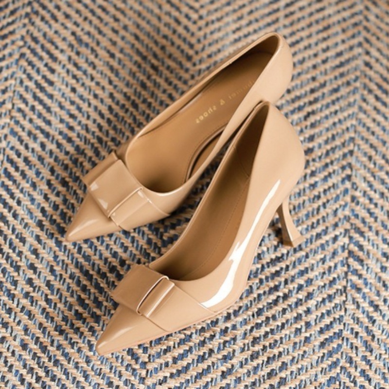 Heels for Ladies Pointed Stile - Leatherwork In French บทวิจารณ์และราคา