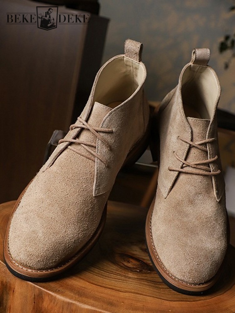 Fashion Versatile Male Lace-Up - Leather Work Boots บทวิจารณ์และราคา