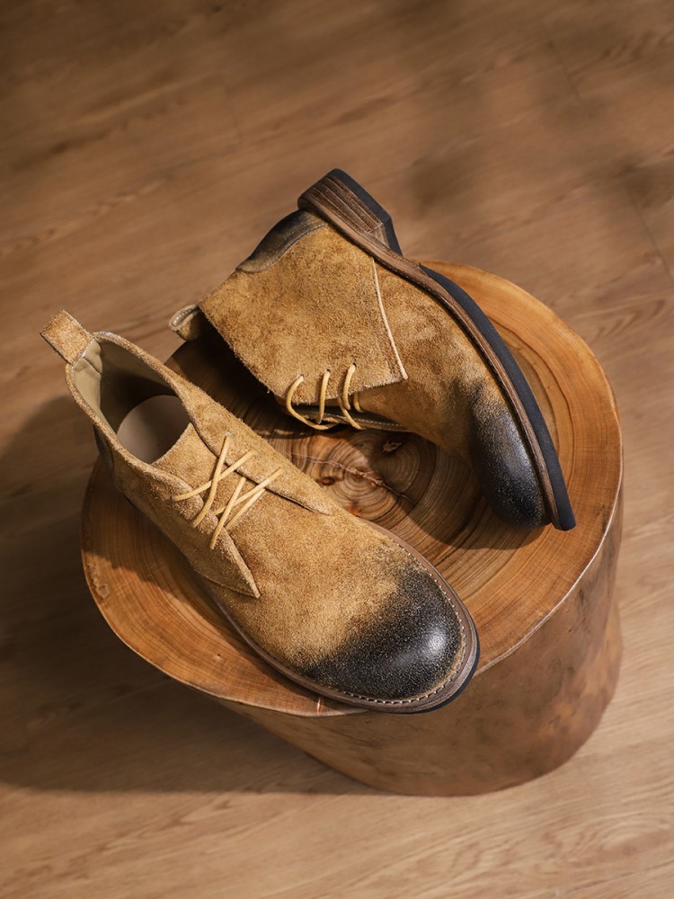 Fashion Versatile Male Lace-Up - Leather Work Boots บทวิจารณ์และราคา